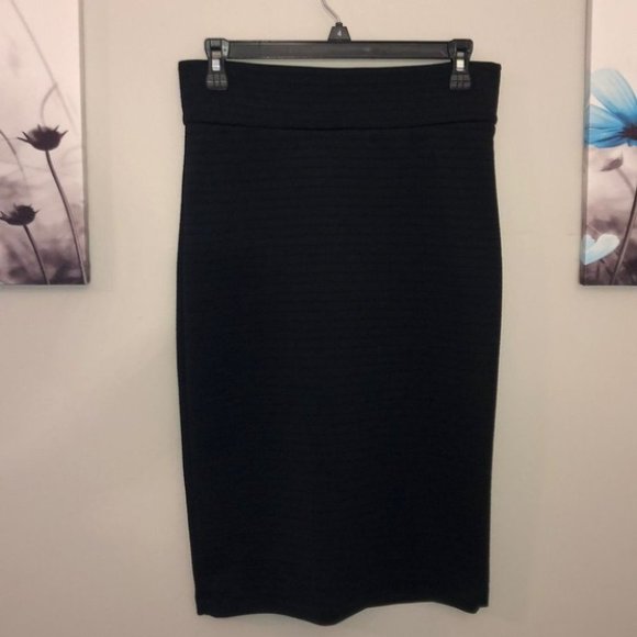 Michael Michael Kors Ribbed Pencil Skirt, Black - Picture 9 of 10